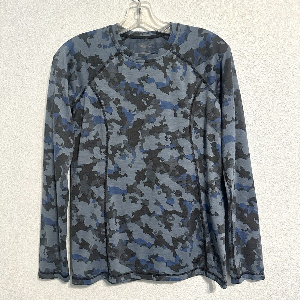 OUTDOOR RESEARCH Alpine Onset Long Sleeve Blue Camo Womens Size Small Base Layer